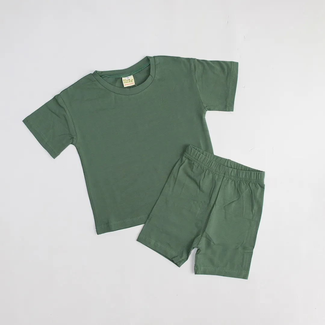 Kids Tales Children's Cycling Shorts Set -  Khaki
