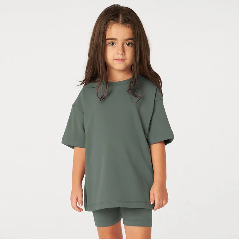 Kids Tales Children's Cycling Shorts Set -  Khaki