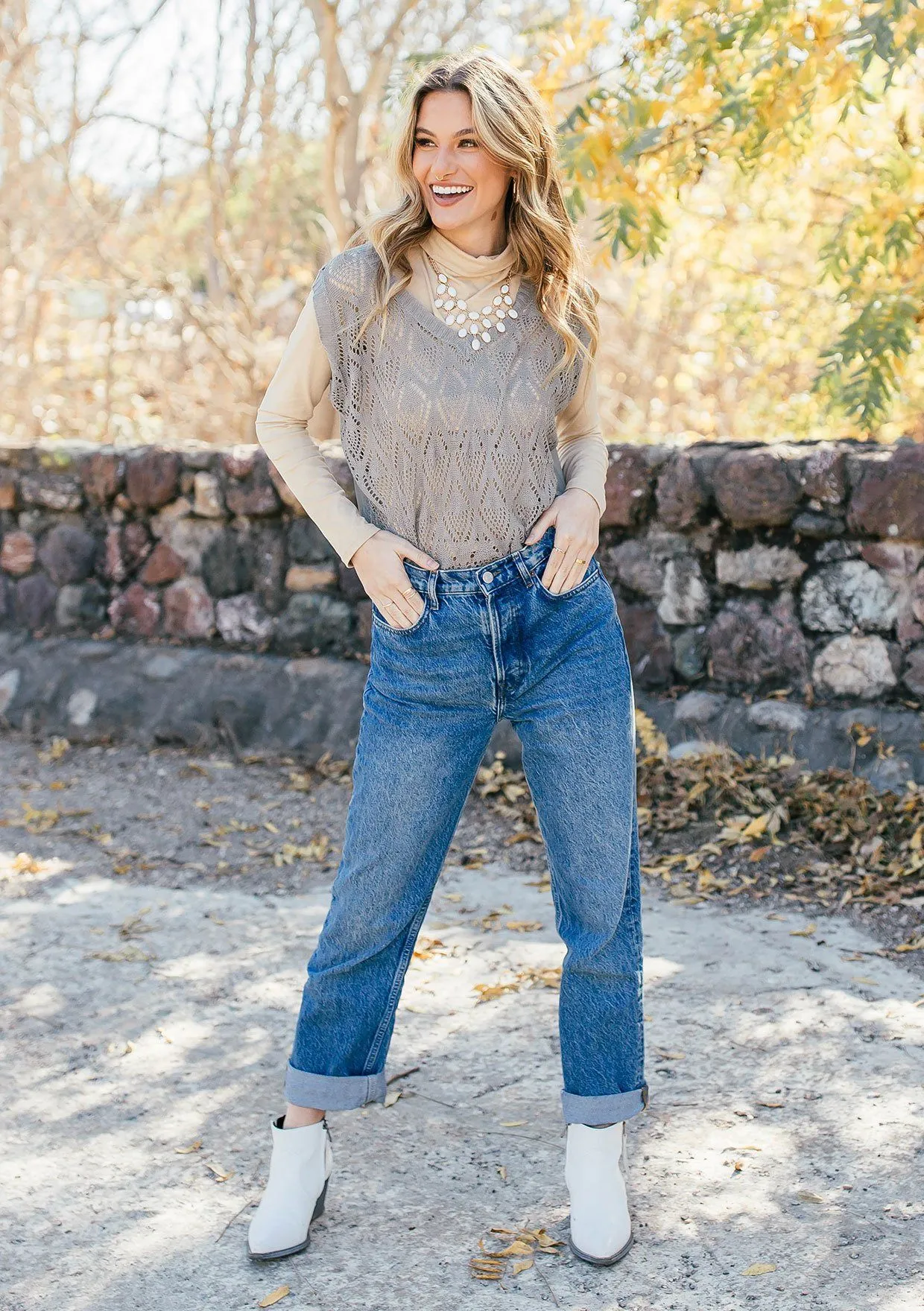 Morning Light Crochet Sweater Vest