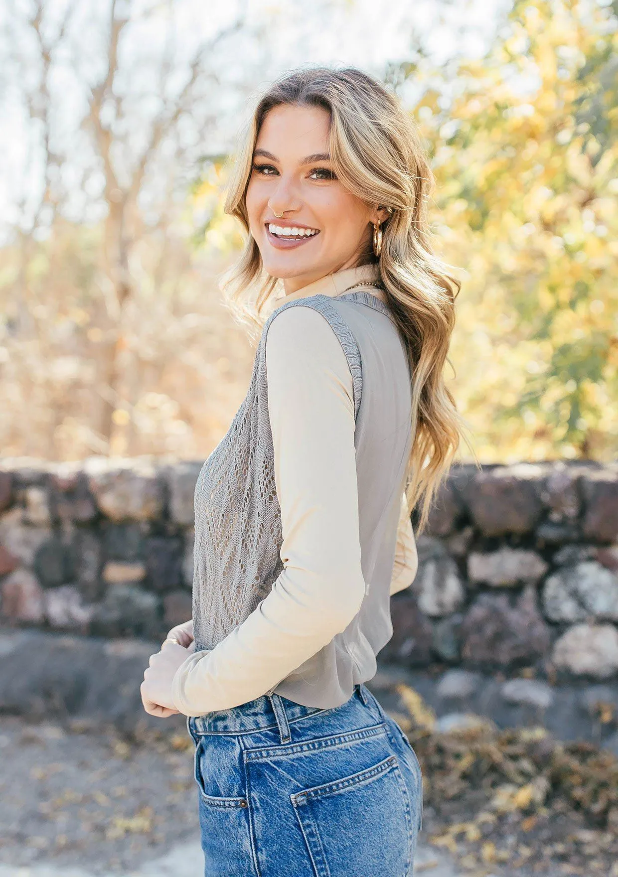 Morning Light Crochet Sweater Vest